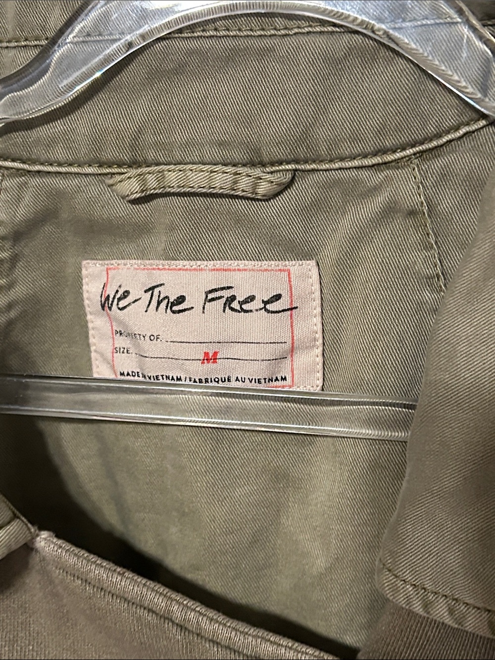 🍒We The Free Green Drawstring Utility Jacket size M GUC - Picture 7 of 10